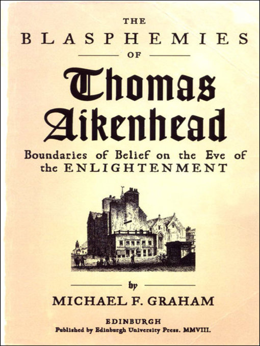 Upplýsingar um The Blasphemies of Thomas Aikenhead eftir Michael F. Graham - Biðlisti